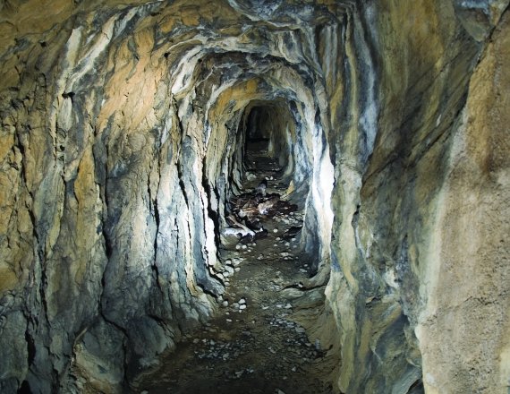 Das Bergwerk Šentanski rudnik