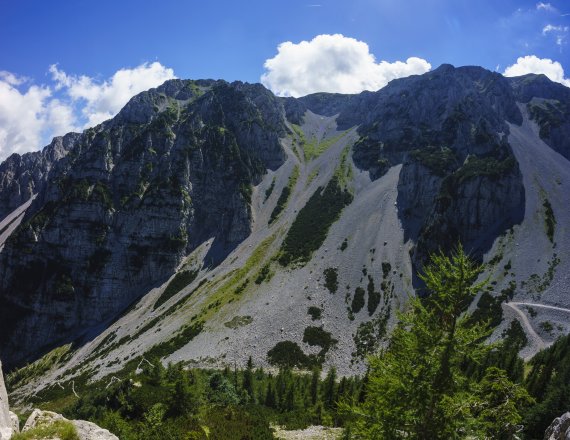 Zajištěná lezecká trasa Zelenica