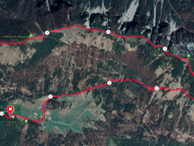 The route of the  GAMS trail